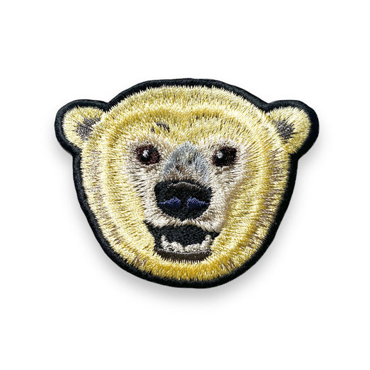 ホッキョクグマの刺繍ワッペン