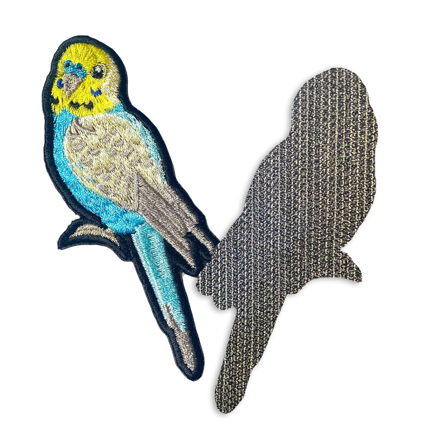 セキセイインコの刺繍ワッペン