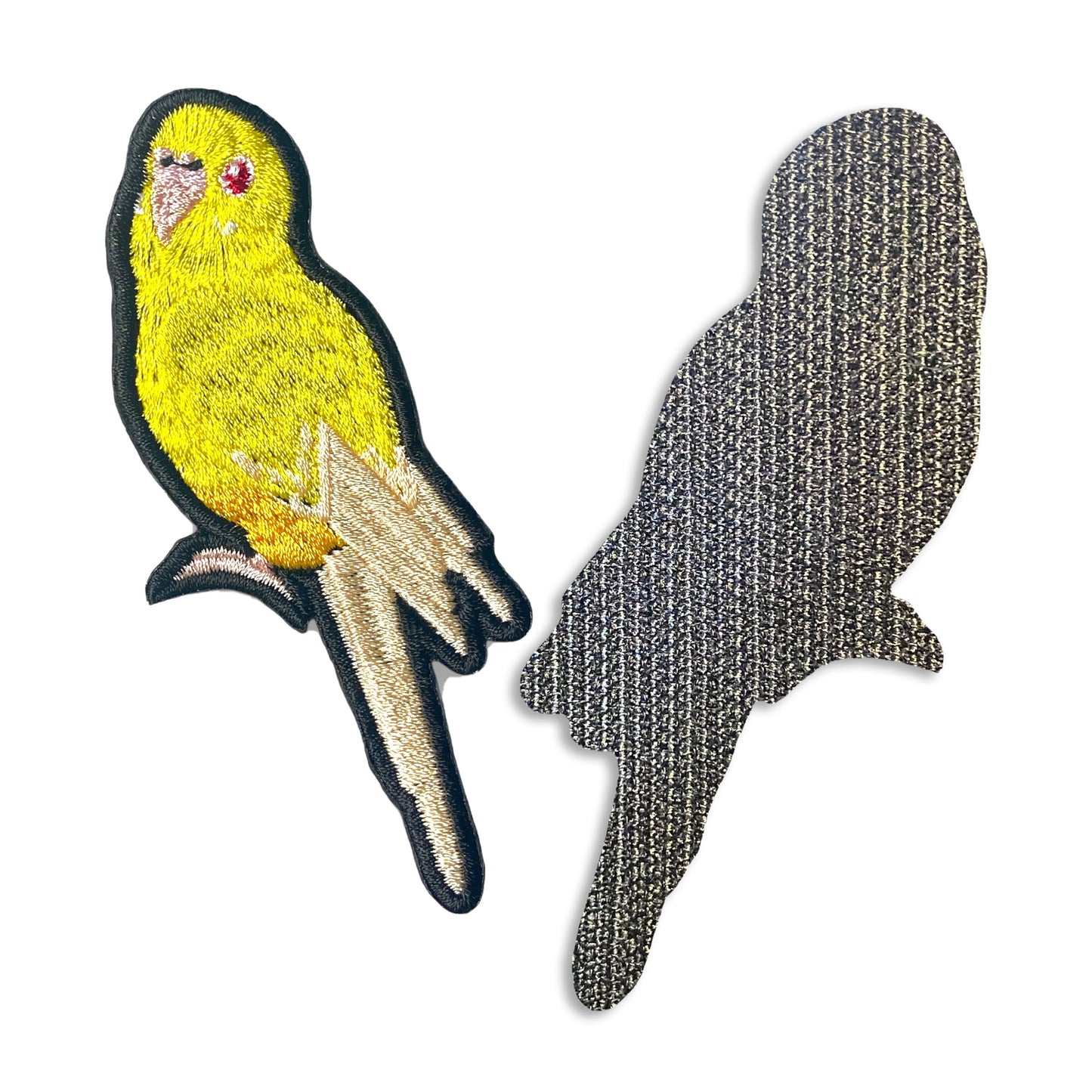 セキセイインコの刺繍ワッペン