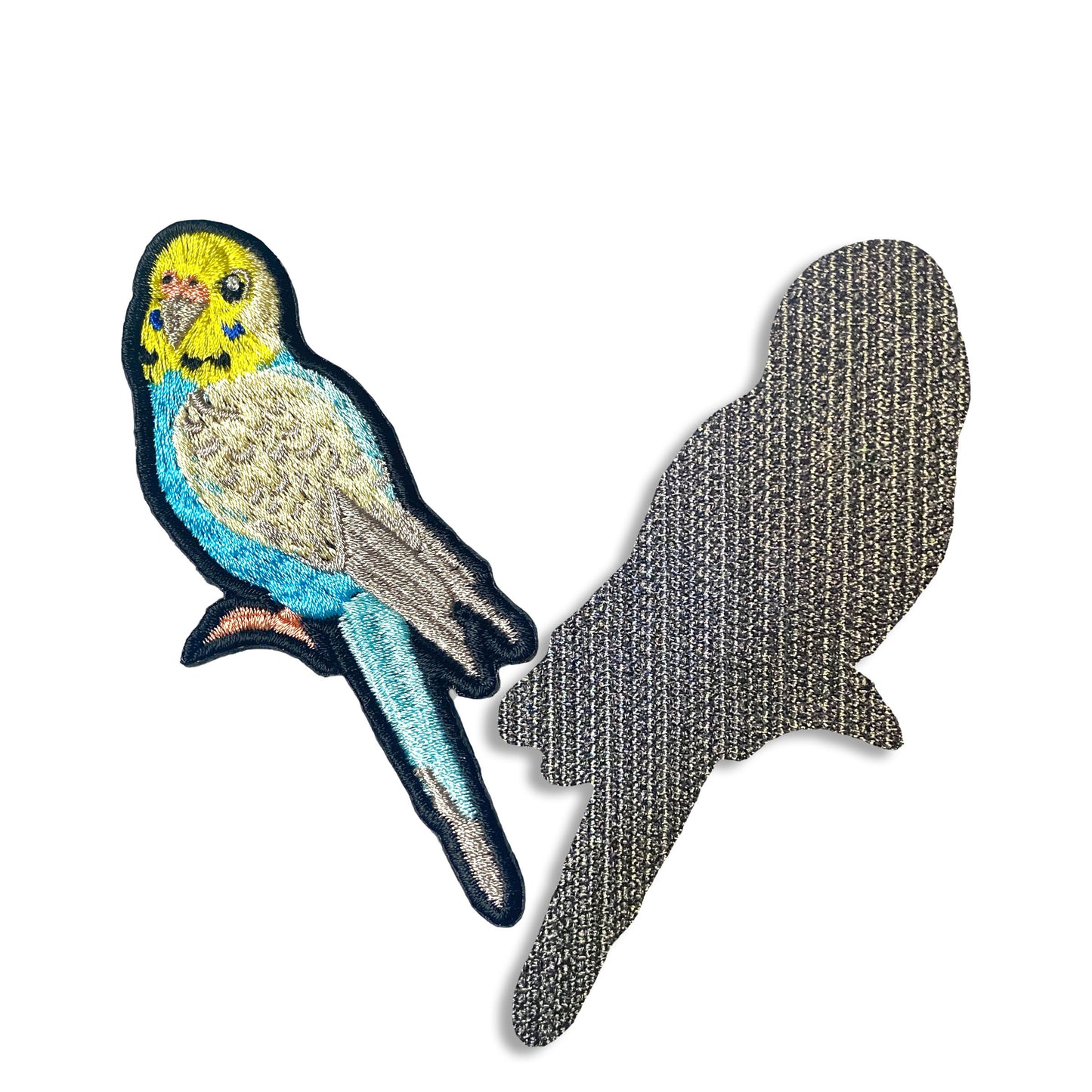 セキセイインコの刺繍ワッペン